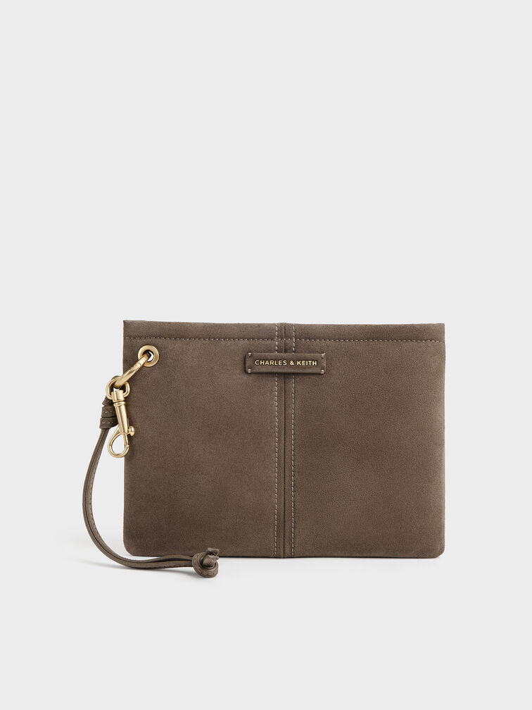 Noane Top-Zip Pouch, Stone Grey, hi-res