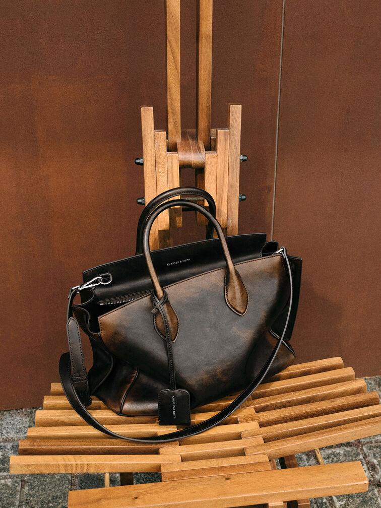 Large Ginevra Tote Bag, Brown, hi-res