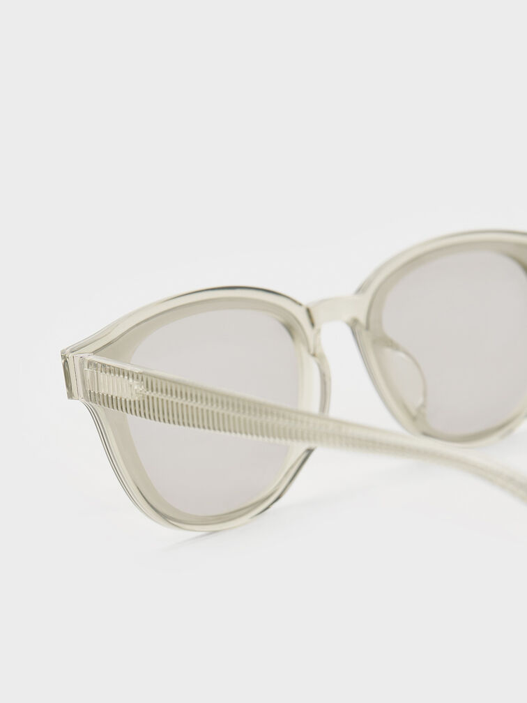 Violette Oval Sunglasses, Grey, hi-res