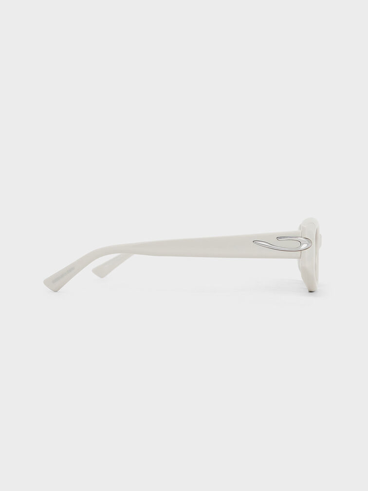 Edie Oval Sunglasses, Chalk, hi-res