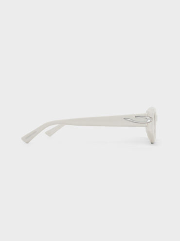 Edie Oval Sunglasses, Chalk, hi-res