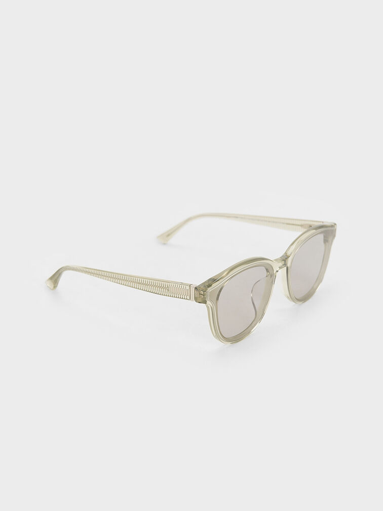 Violette Oval Sunglasses, Grey, hi-res