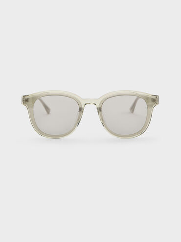 Violette Oval Sunglasses, Grey, hi-res