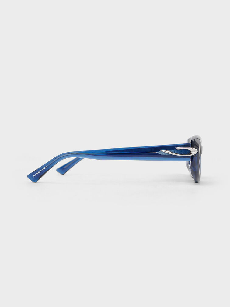 Edie Oval Sunglasses, Blue, hi-res