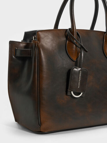 Large Ginevra Tote Bag, Brown, hi-res