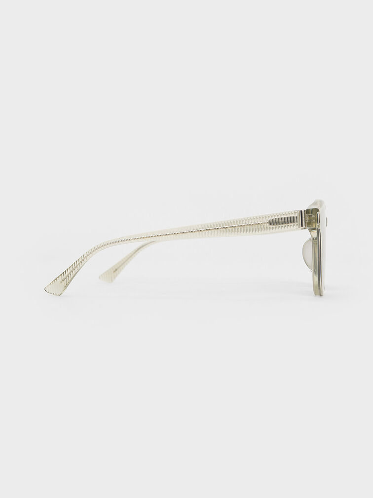 Violette Oval Sunglasses, Grey, hi-res