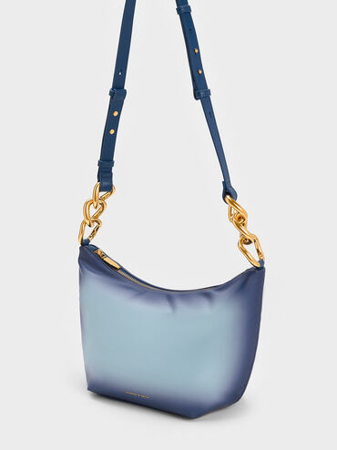 Cayce Ombre Hobo Bag, Navy, hi-res