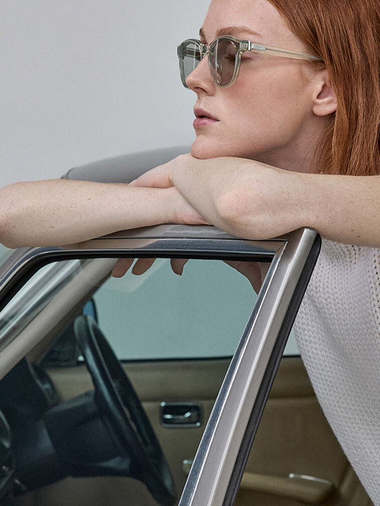 Violette Oval Sunglasses, Grey, hi-res