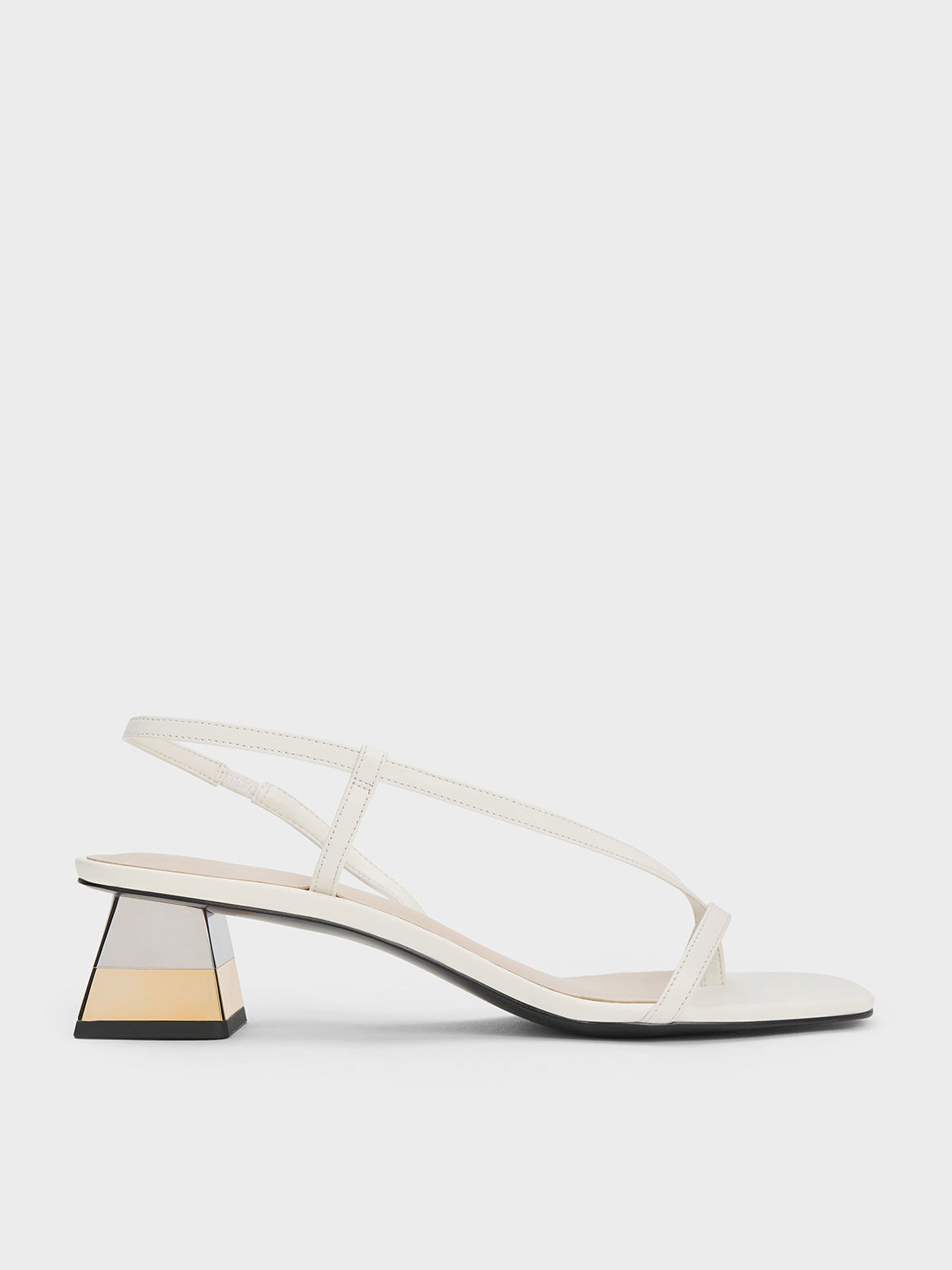 White heeled thong sandals shop
