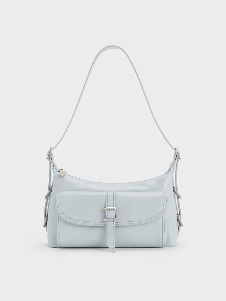 Mini Bryna Belted Hobo Bag, Sea Salt Blue, hi-res