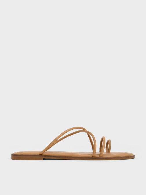Meadow Strappy Toe-Ring Sandals, Camel, hi-res