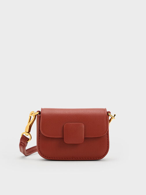 Micro Koa Square Push-Lock Bag, Brick, hi-res