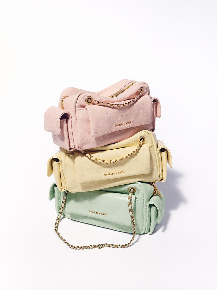 Duo Quilted Crossbody Bag, Butter Yellow, hi-res