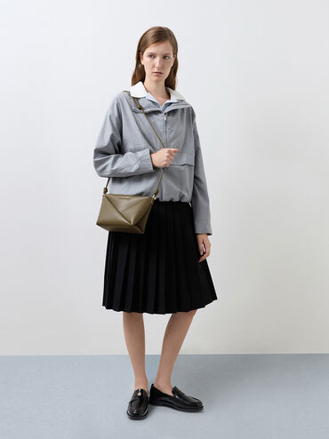 Midori Geometric Crossbody Bag, Deep Olive, hi-res