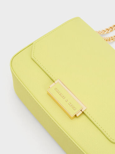Sue Chain-Strap Shoulder Bag, Butter, hi-res