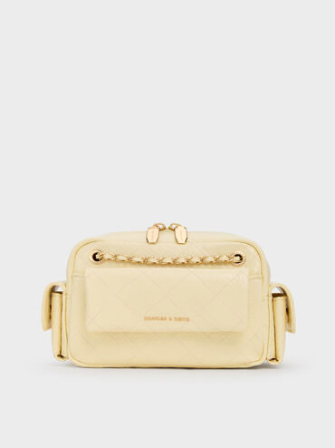 Duo Quilted Crossbody Bag, Butter Yellow, hi-res