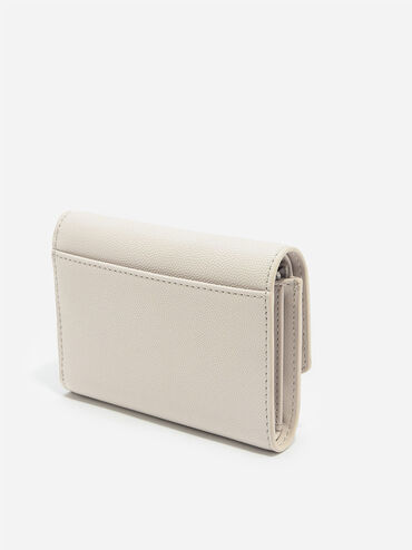 Mini Front Flap Wallet, Ivory, hi-res