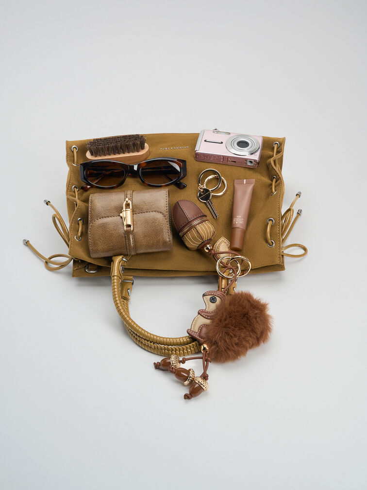 Mini Nylah Grommet Lace-Up Tote Bag, Sahara Sand, hi-res