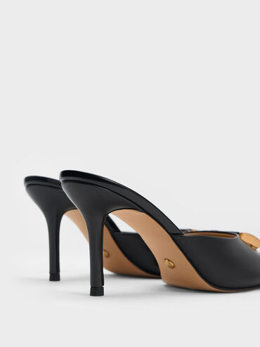 Gabine Patent Leather Mules, Black, hi-res
