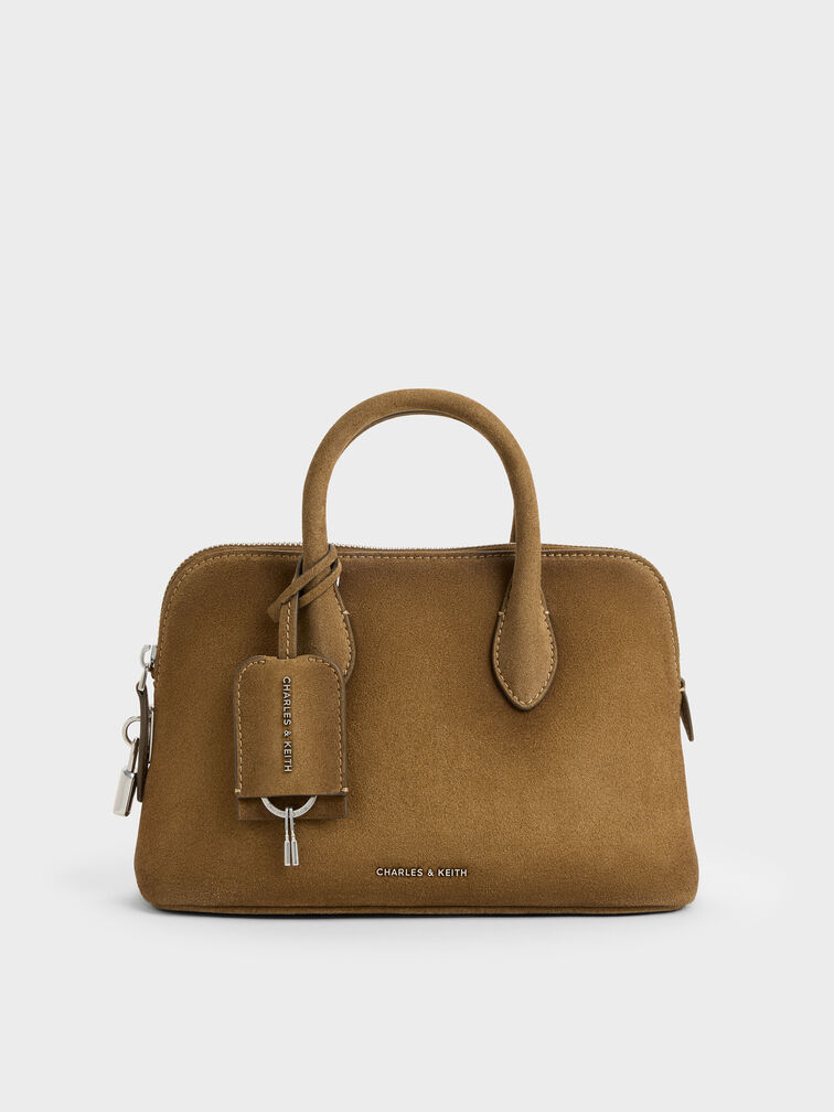 Ginevra Structured Bowling Bag, Sahara Sand, hi-res