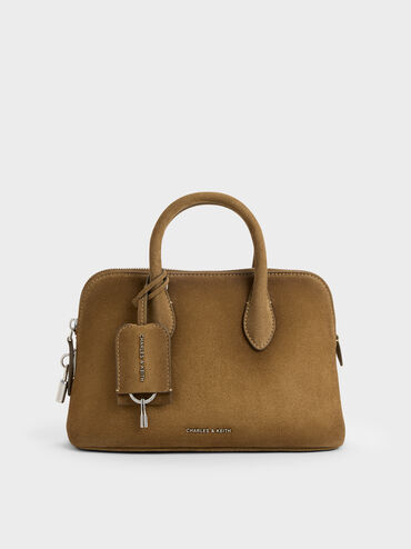 Ginevra Structured Bowling Bag, Sahara Sand, hi-res