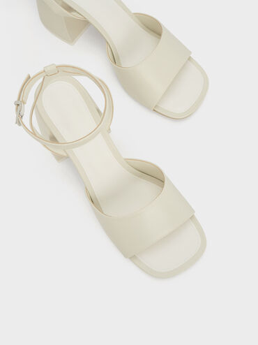 Chunky Block Heel Sandals, Chalk, hi-res