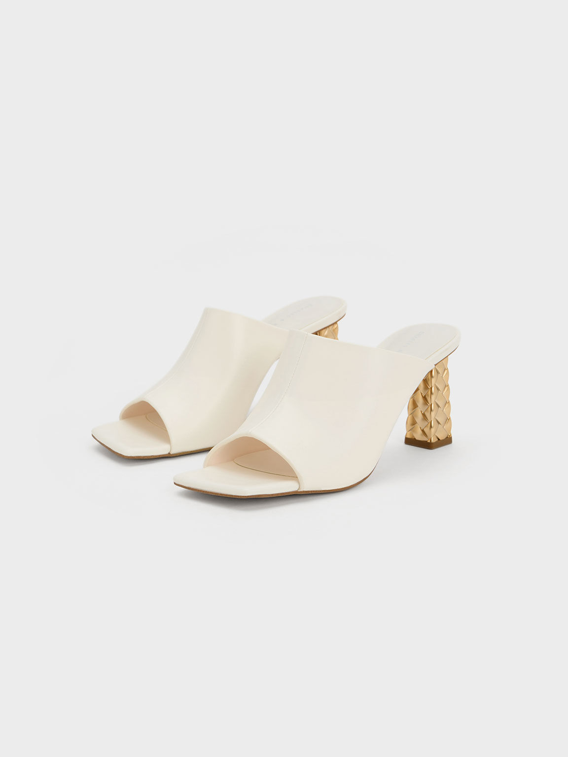 Block heel mules open toe sale
