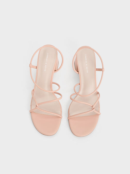 Meadow Strappy Block Heel Sandals, Nude, hi-res