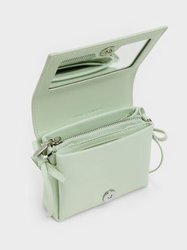 Hazel Bow Small Wallet, Mint Green, hi-res