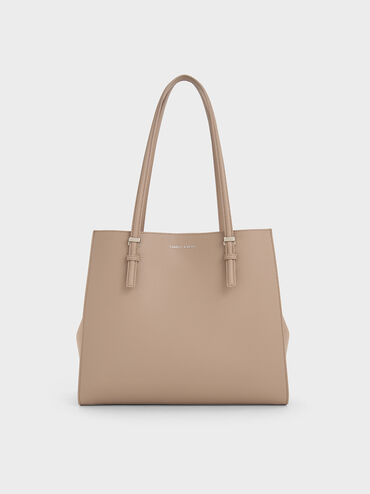 Sansa Tote Bag, Taupe, hi-res