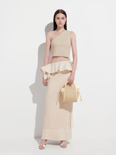 Ashby Raffia Tote Bag, Beige, hi-res