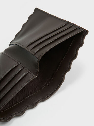 Waverly Scallop-Trim Wallet, Dark Moss, hi-res