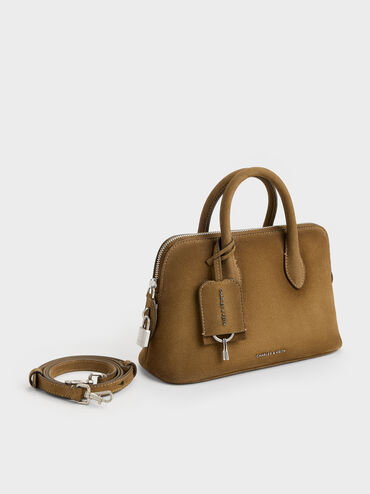 Ginevra Structured Bowling Bag, Sahara Sand, hi-res