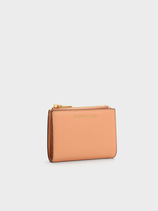Harmonee Top Zip Small Wallet, Orange, hi-res