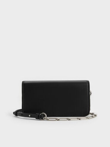 Lane Chain-Handle Wallet, Noir, hi-res