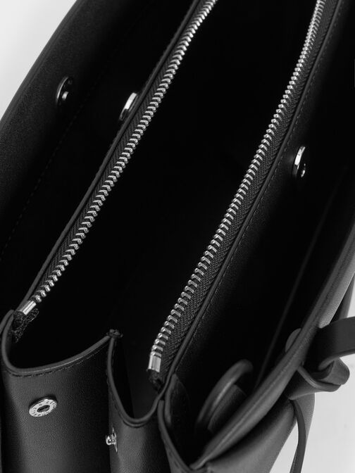 Midori Geometric Tote Bag, Noir, hi-res