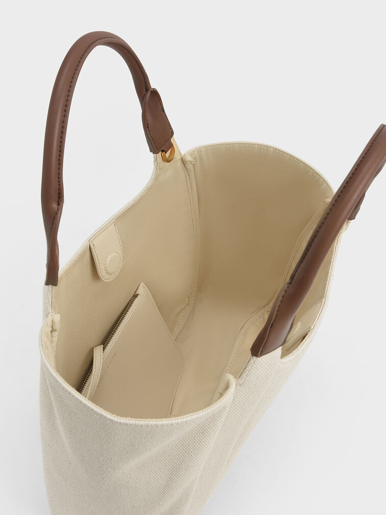 Nova Two-Tone Large Canvas Tote Bag, Multi, hi-res