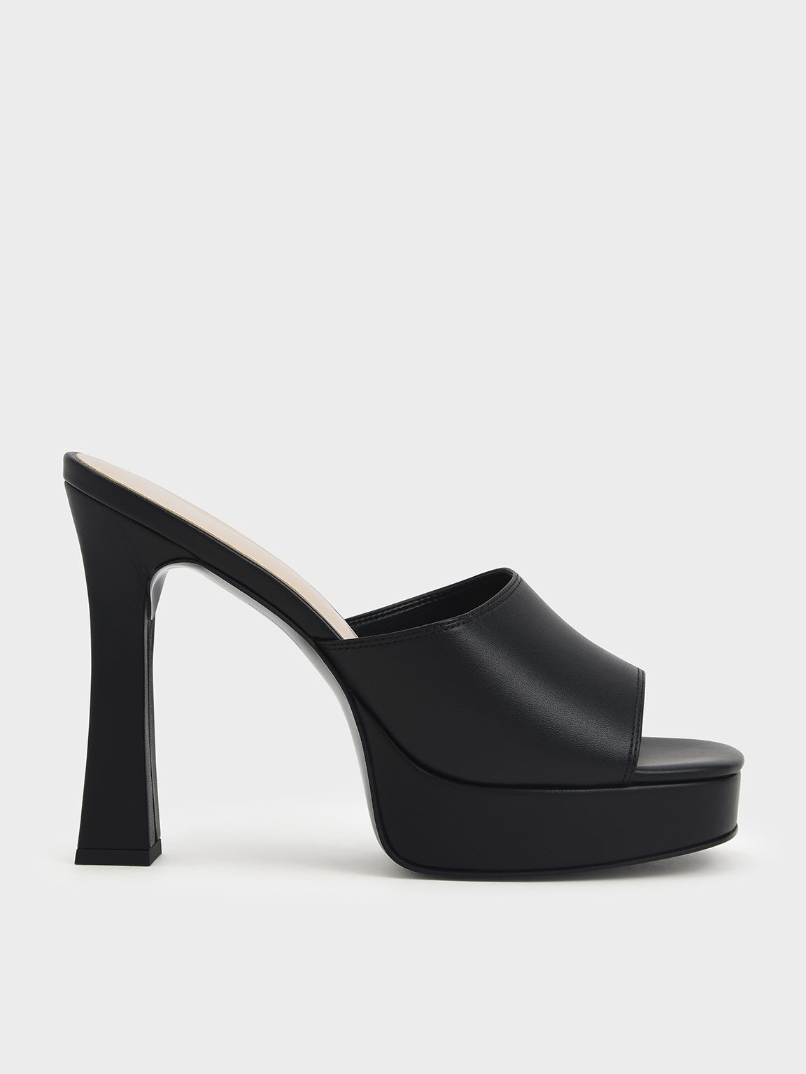 Black clearance block mules