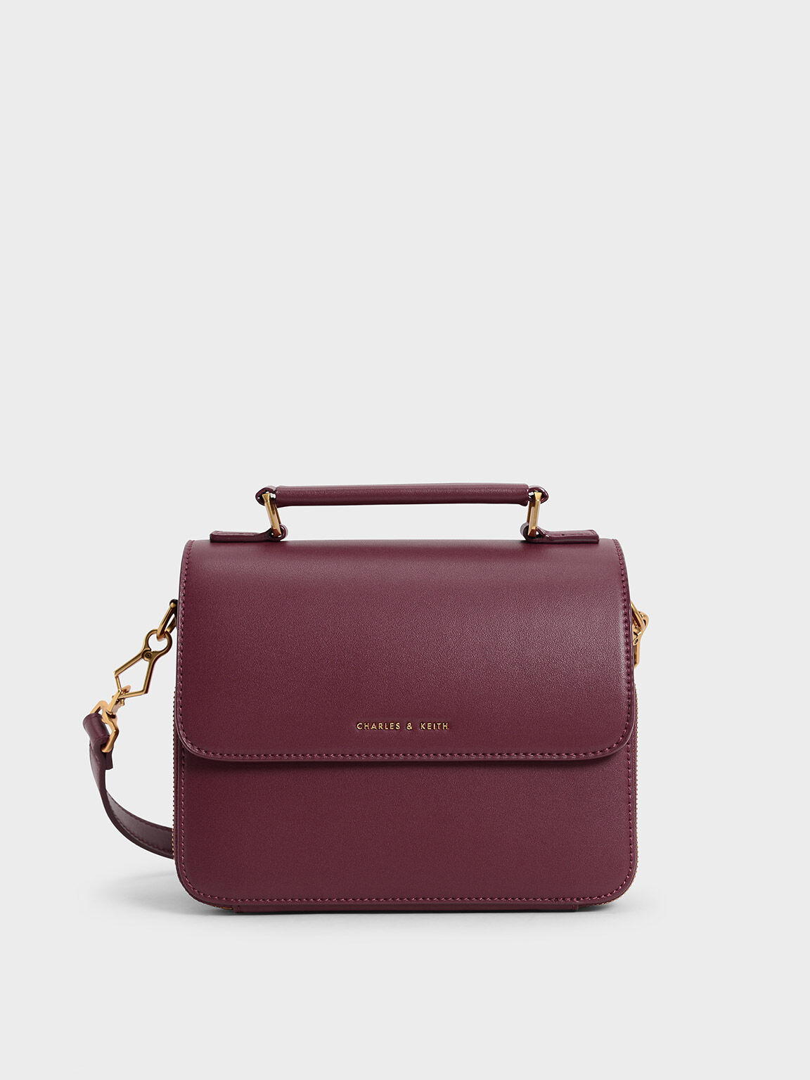 Charles and shop keith maroon bag