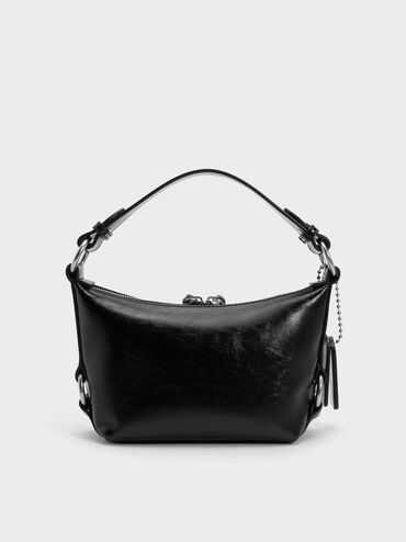 Tatiana Tassel Hobo Bag, Noir, hi-res