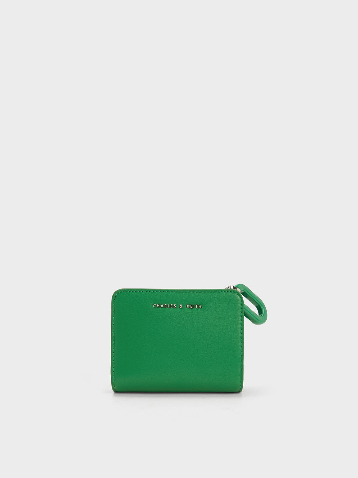 LARGE WALLET TRIOMPHE IN SHINY CALFSKIN - GREEN CLAY | CELINE