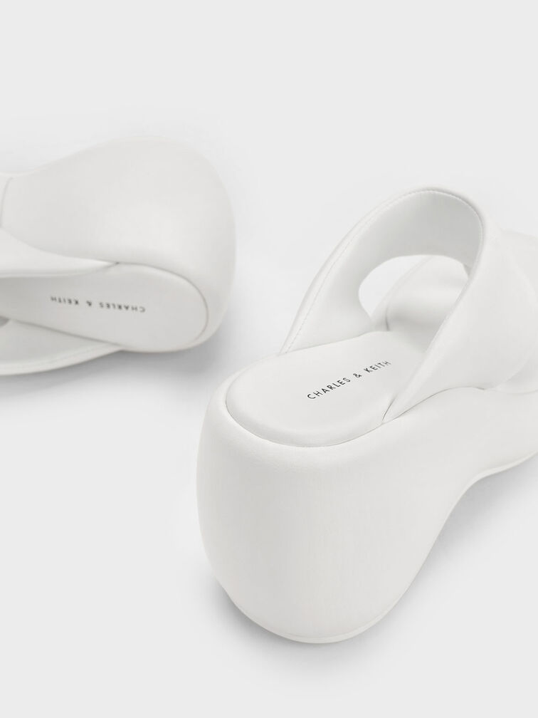 Noemi Platform Wedges, White, hi-res