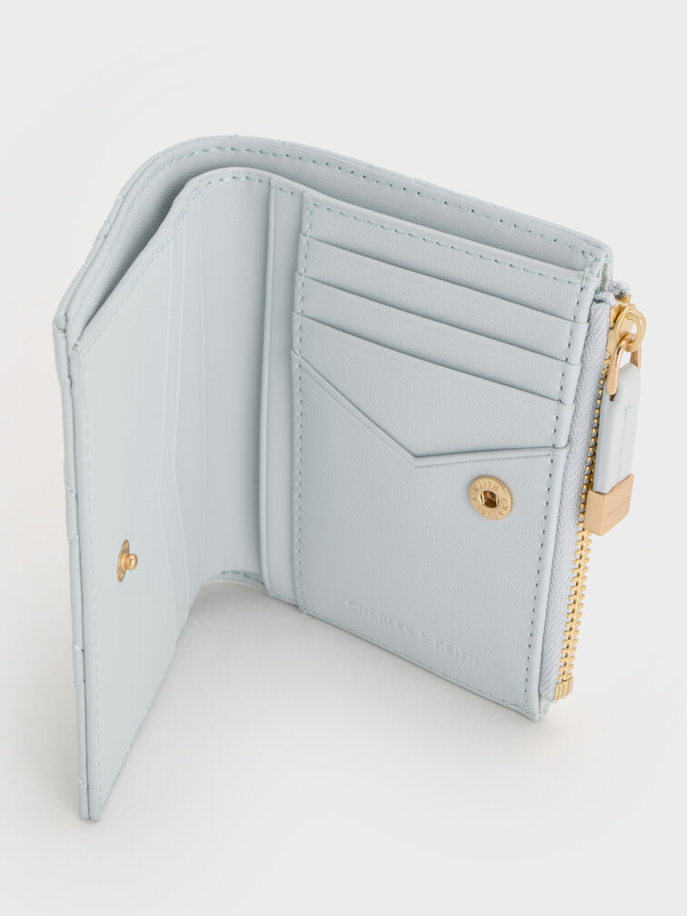 Duo Quilted Small Wallet, Sea Salt Blue, hi-res