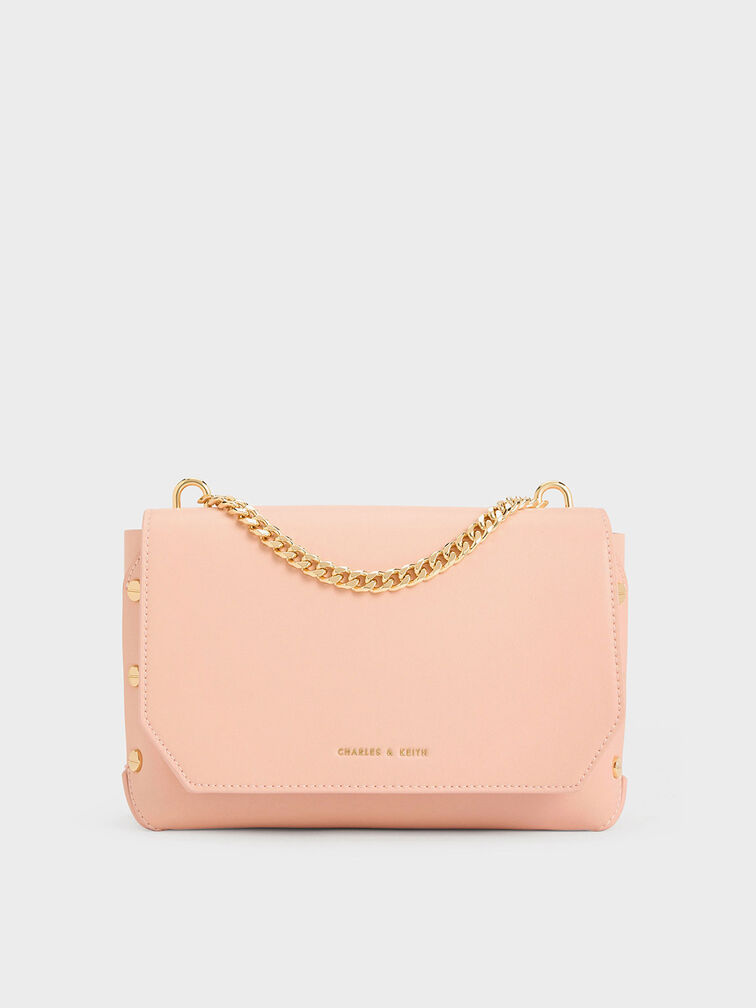 Clea Chain-Handle Bag, Pink, hi-res