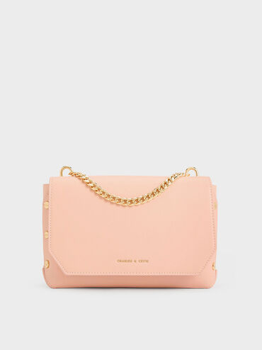Clea Chain-Handle Bag, Pink, hi-res