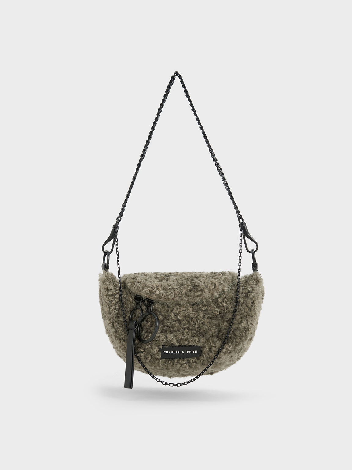 Charles and keith furry bag sales