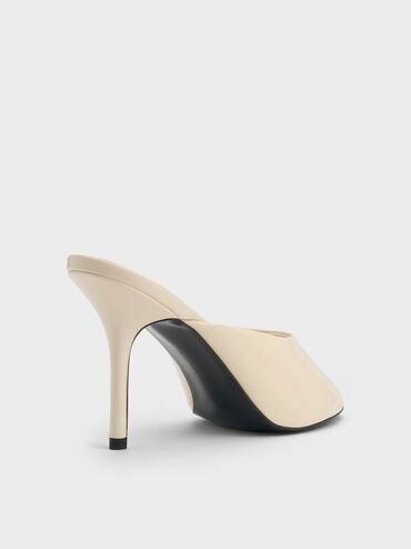 Patent Stiletto Mules, Chalk, hi-res