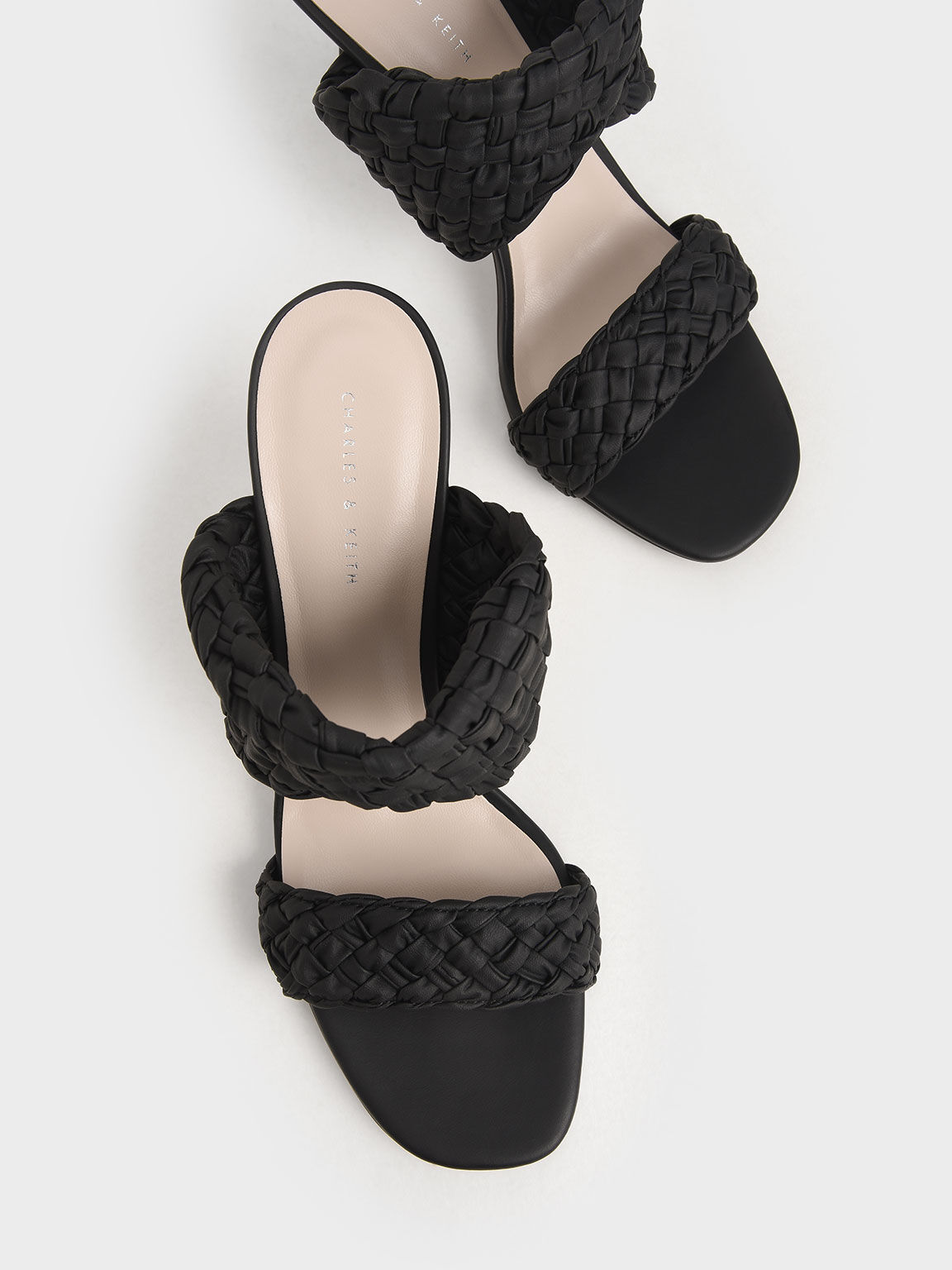 Black strap mule heels store