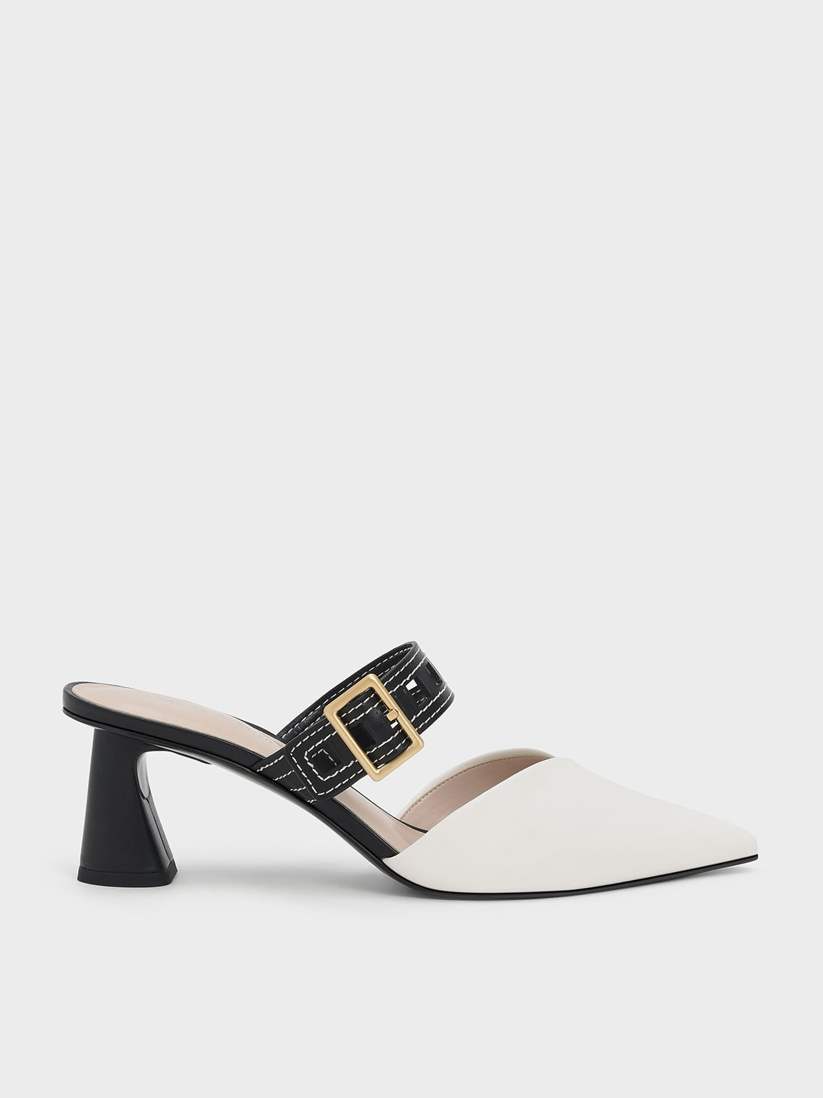 White Strappy Toe Ring Sandals - CHARLES & KEITH QA
