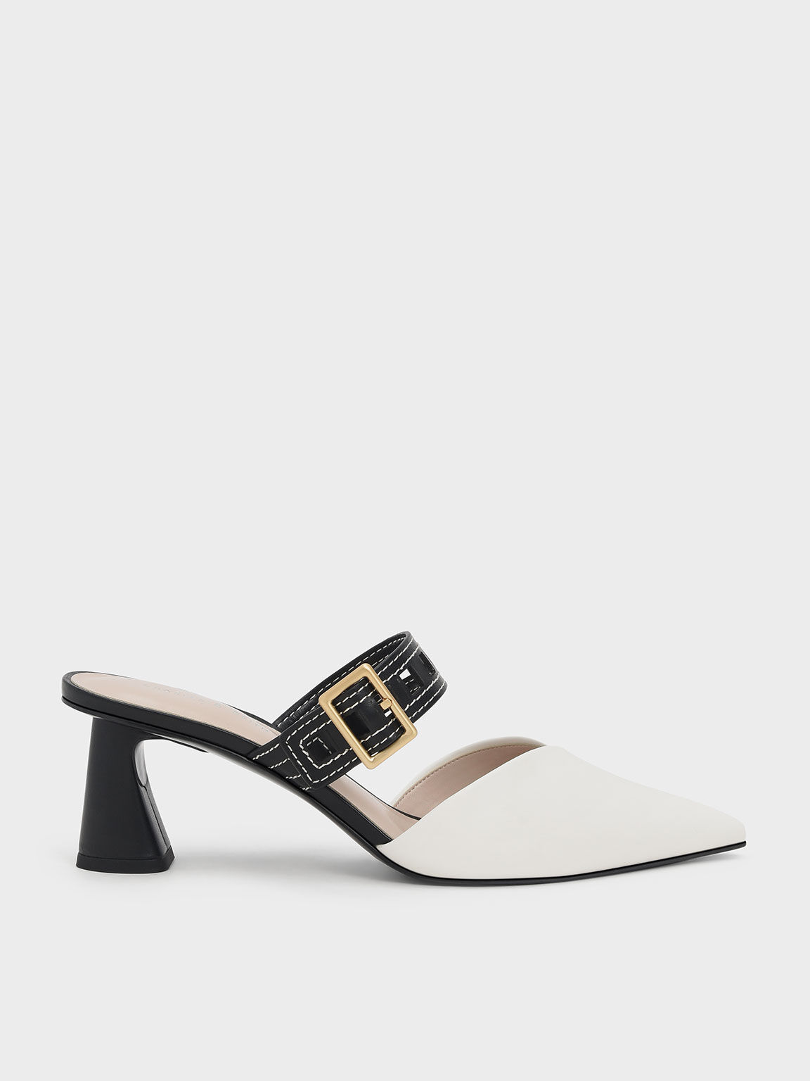 Mule best sale heels white